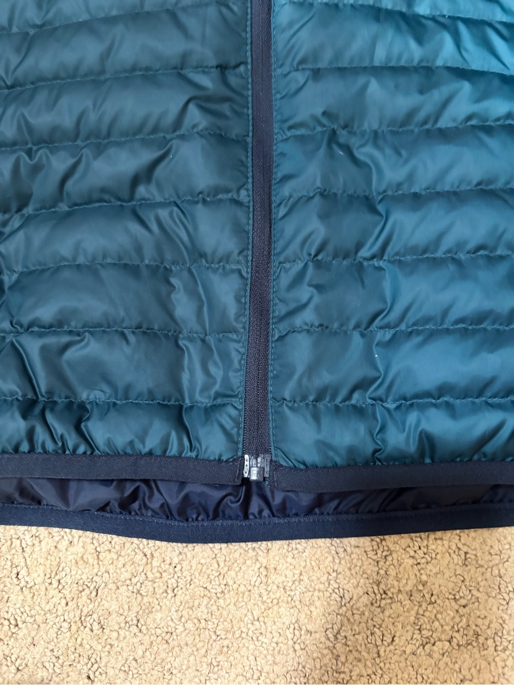 Eddie Bauer Women’s 2XL EB650 Down Hoodie Puffer Jacket Teal Blue-Green Packable - Picture 5 of 11